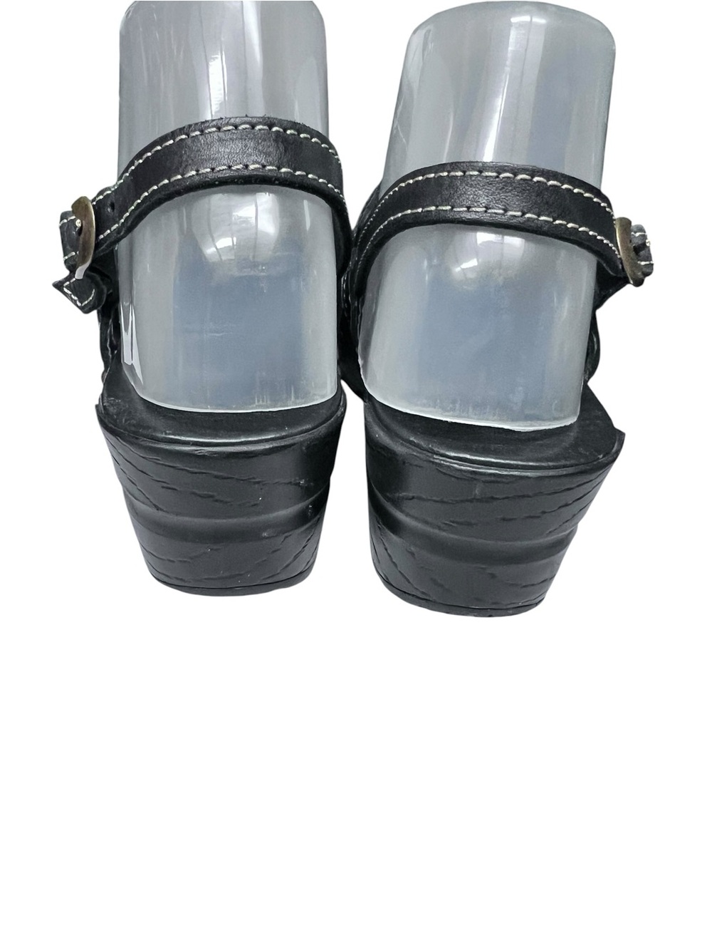 Sanita Khloe Danish Clogs Slingback Mary Janes Womens 6.5/7 EU 37 Black - Picture 4 of 8